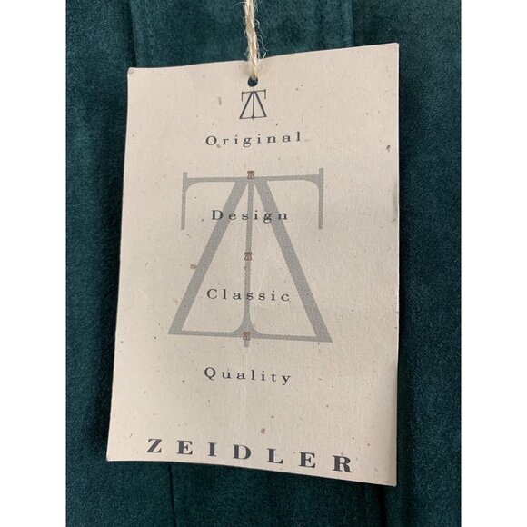 Rare VTG 90s NWT Mens Green Suede Insulated Coat M Zeidler RY10370 $250 - Picture 4 of 10